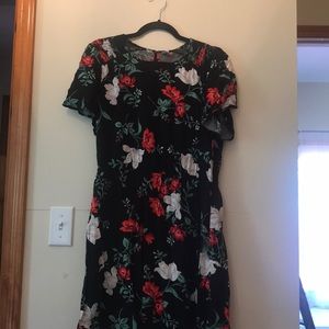 black floral dress
